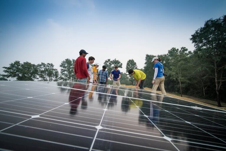 Solar panels in Auroville